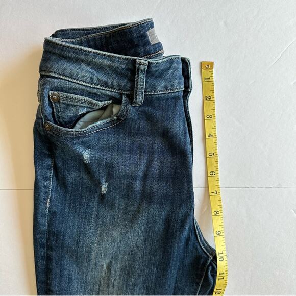 DL1961 Mara Ankle Jeans High Rise Straight Frayed Edge USA Womens 28 Medium Wash - Picture 13 of 14